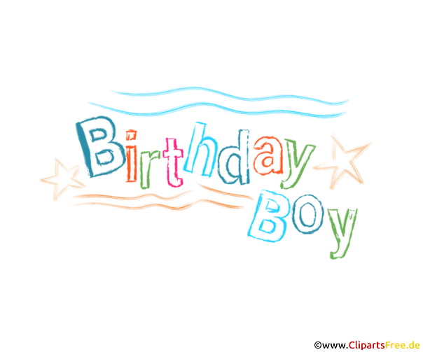 Bunte Buuchstabe Birthday Boy