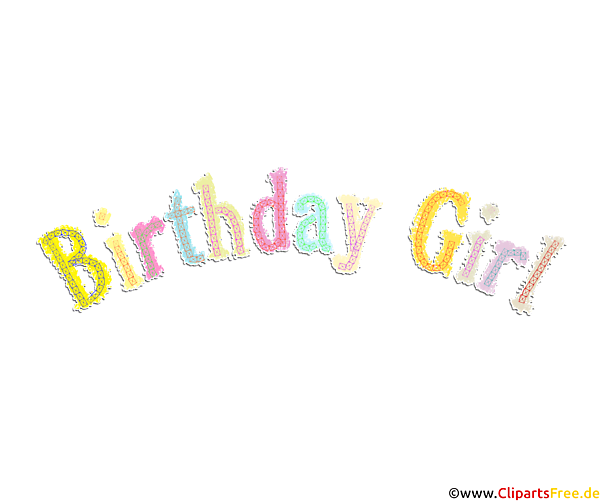 Clip Art Birthday Girl