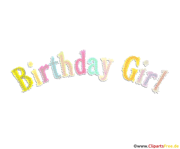 Clip Art Birthday Girl