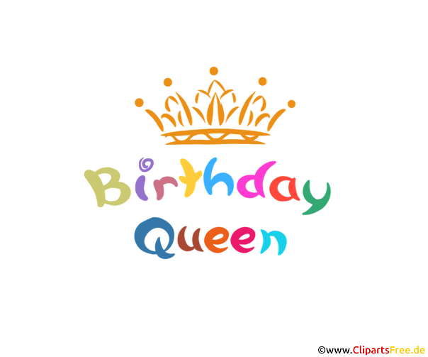 Clipart mit Krone Birthday Queen