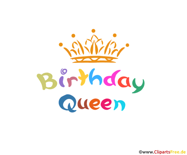Clipart mit Krone Birthday Queen
