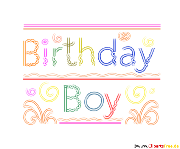 Clipart zum Geburtstag Junge - Birthday Boy