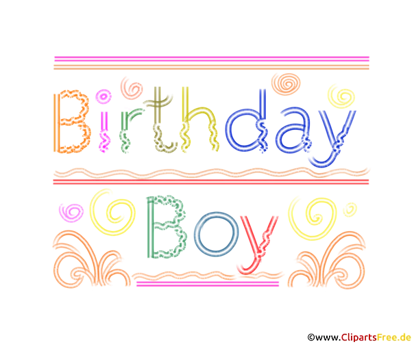 Clipart zum Geburtstag Junge - Birthday Boy