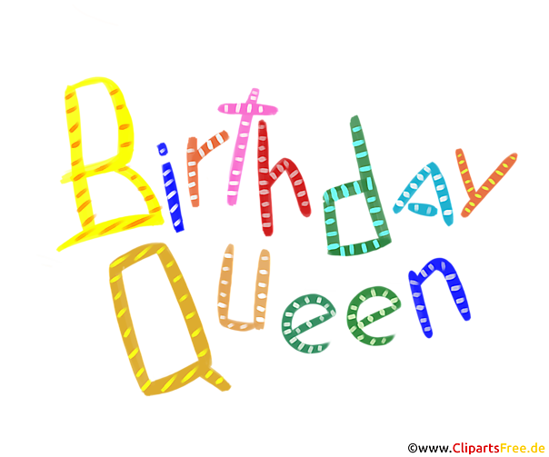 Clipart zum Mädchengeburtstag Birthday Queen