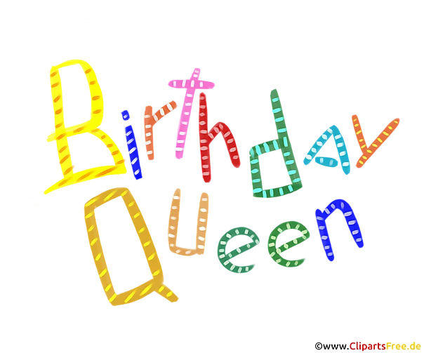 Clipart zum Mädchengeburtstag Birthday Queen