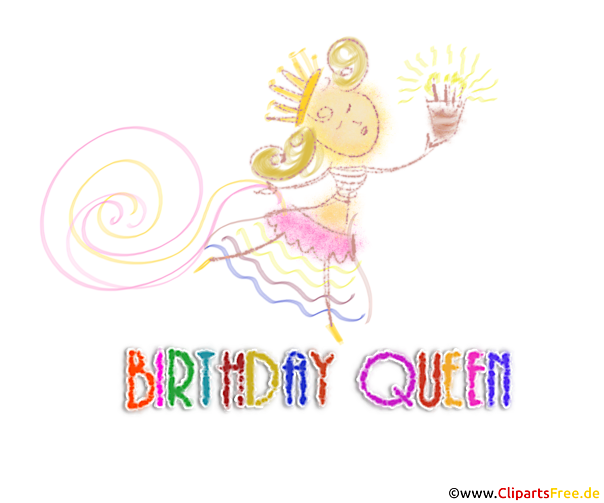 無料のクリップアート誕生日の女王