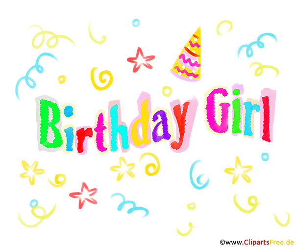 Kindergeburtstag Clipart Birthday Girl
