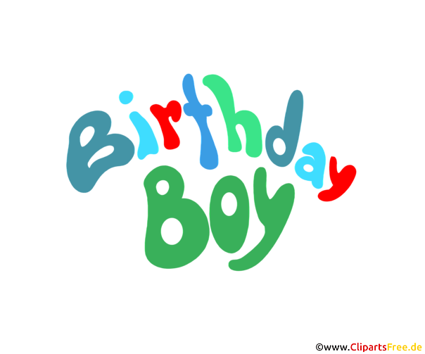 Schriftzug Birthday Boy mit bunten Buchstaben zum Geburtstag