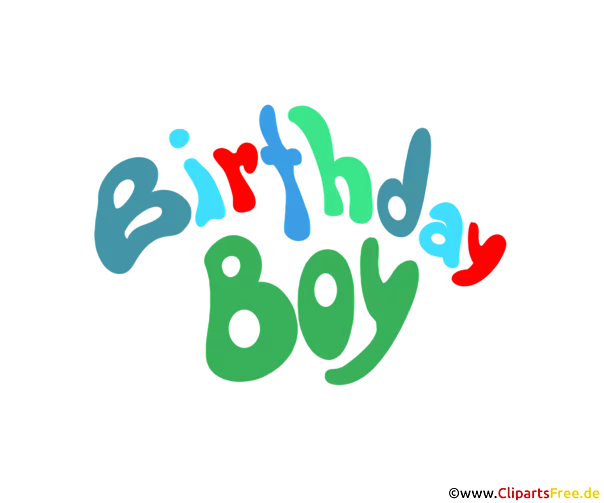 Schriftzug Birthday Boy mit bunten Buchstaben zum Geburtstag