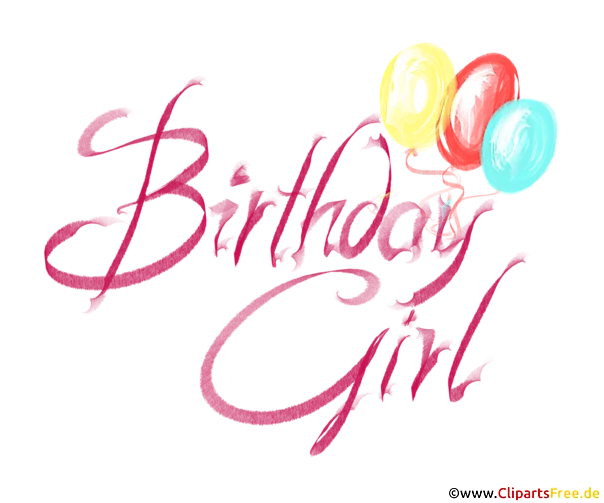 Schriftzug mit Luftballons zum Geburtstag Birthday Girl