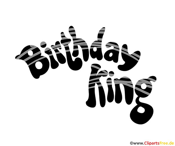 Schwarz-weisses Bild Birthday King