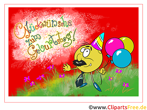 Bunte Glückwunschkarte zum Geburtstag Bunte Glückwunschkarte zum Geburtstag
