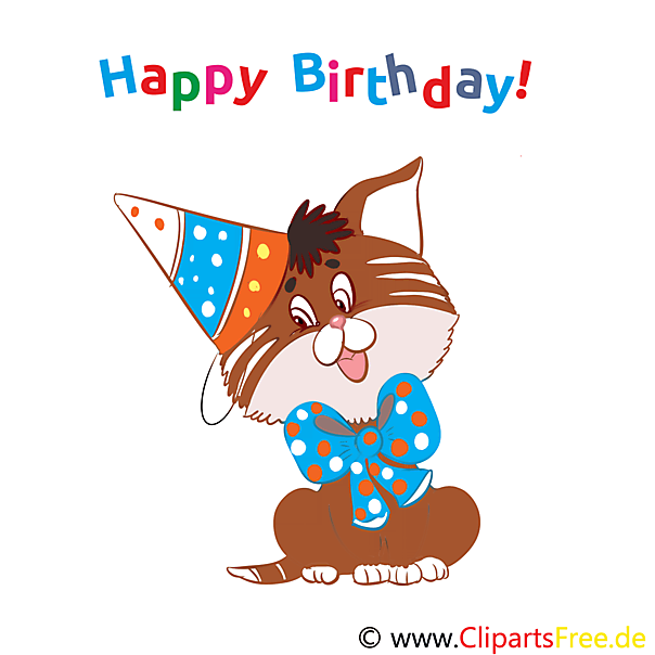 E Card Birthday mit Katze zum Versenden