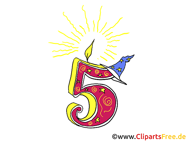 Geburtstag 5 Jahre Clipart-Bild für Einladung Geburtstag 5 Jahre Clipart-Bild für Einladung