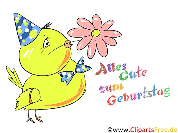Geburtstag Bild, Clipart, Karte, Wunsch für Kinder