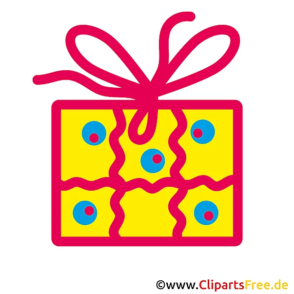 Geburtstags E-Card Geschenk Clip Art