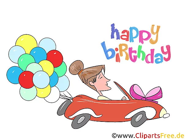 Geburtstagswünsche für Frauen - Clipart zum Geburtstag