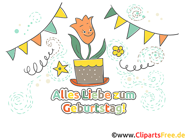 Glueckwunschkarte zum Geburtstag als e Card