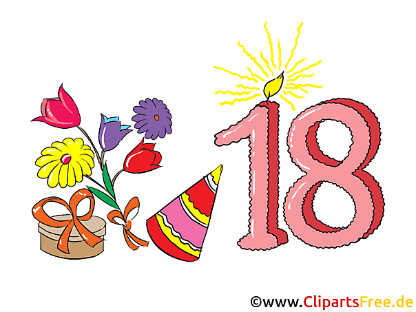 Gelukkige verjaardag 18-kaart Gelukkige verjaardag 18-kaart