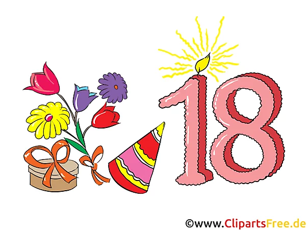 Happy Birthday 18 Karte