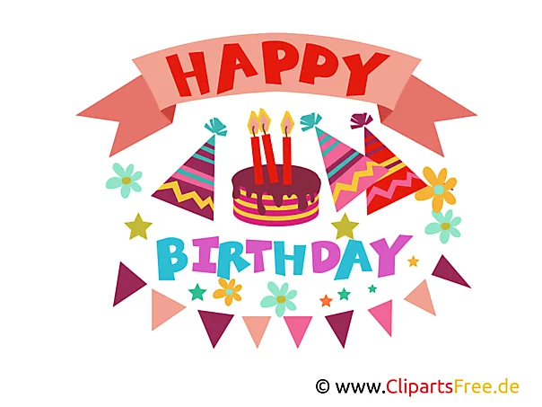 Happy Birthday Bilder, Cliparts, Illustrationen