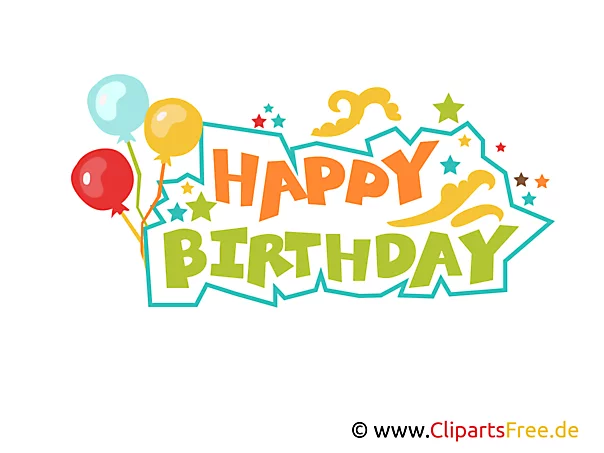 Happy Birthday Buchstaben zum Drucken Clipart, Vorlage
