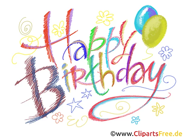 Happy Birthday Bunter Überschrift