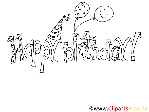 Happy Birthday Coloring Sheet