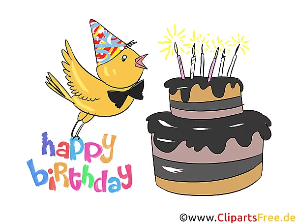Happy Birthday funny e-Card, Clip Art, Chick for free
