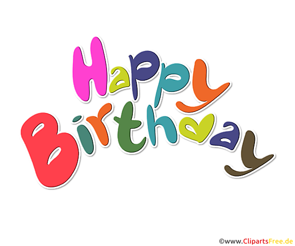 Bunte Buchstaben zum Geburtstag kostenlos zum Drucken