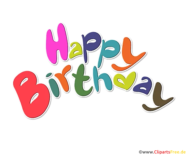 Bunte Buchstaben zum Geburtstag kostenlos zum Drucken