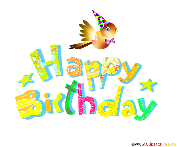 Happy Birthday-Idee Clipart zum Drucken