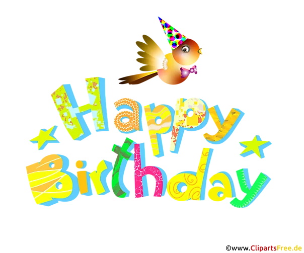 Happy Birthday-Idee Clipart zum Drucken