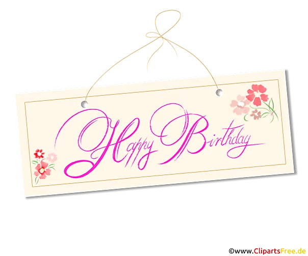 Happy Birthday Handlettering als Grusskarte zum Drucken