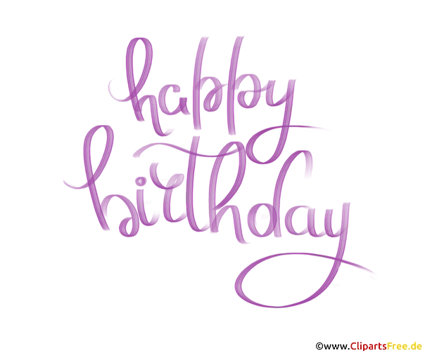 Happy Birthday Lettering Karte