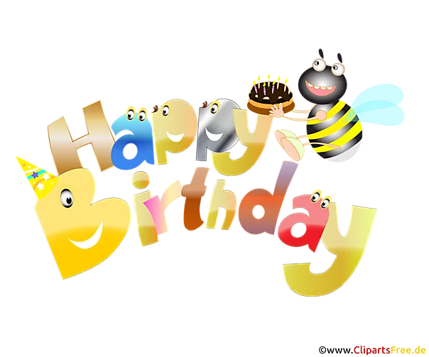 Happy Birthday lustiges Clipart