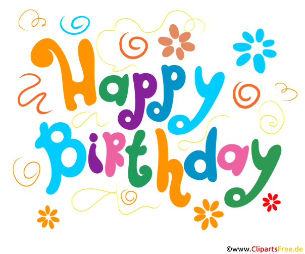 Happy Birthday schöne bunte Buchstaben - Bilder zum Geburtstag