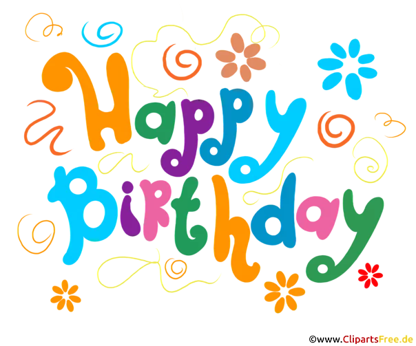 Happy Birthday schöne bunte Buchstaben - Bilder zum Geburtstag