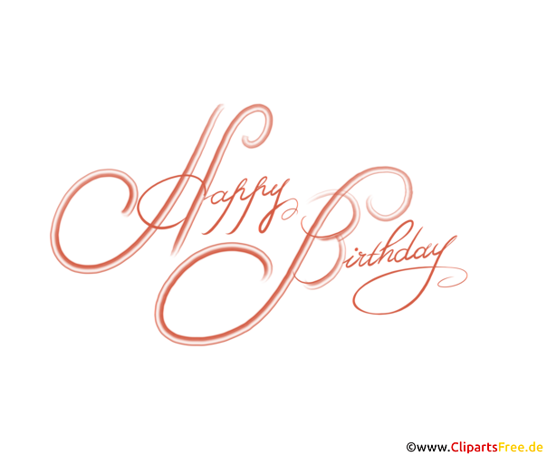 Happy Birthday schöne Schrift zum Ausdrucken