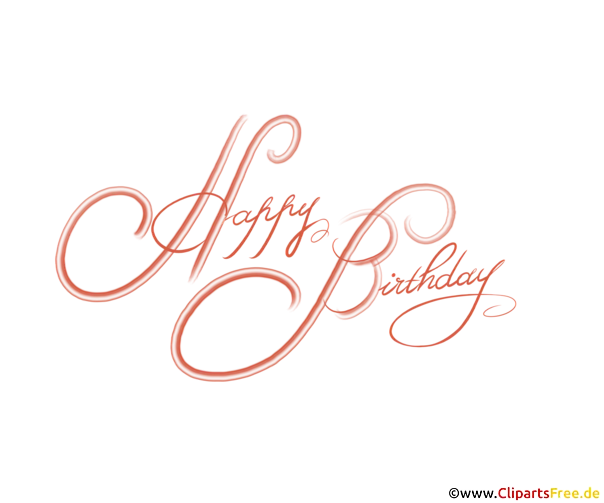 Happy Birthday schöne Schrift zum Ausdrucken