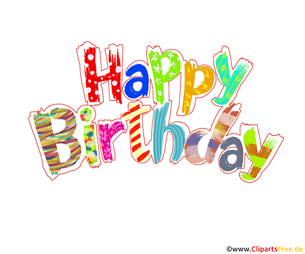 Happy Birthday Schriftzug - Grafiken zum Geburtstag