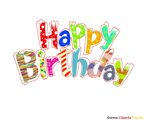 Happy Birthday Schriftzug - Grafiken zum Geburtstag