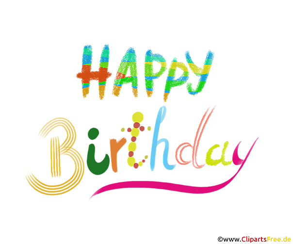 Happy Birthday Schriftzug zum Ausschneiden