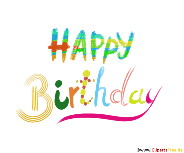 Happy Birthday Schriftzug zum Ausschneiden