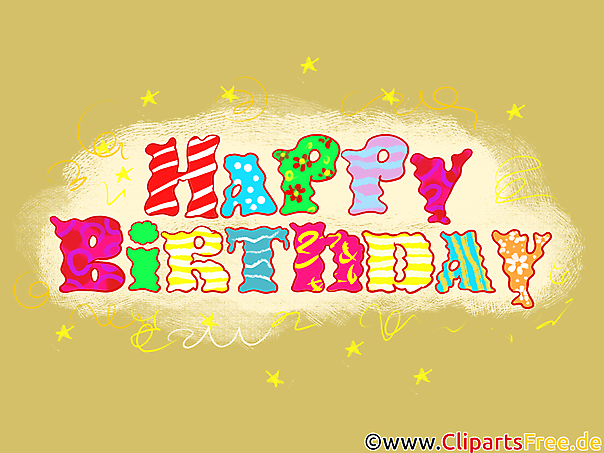 Happy Birthday Text Clipart