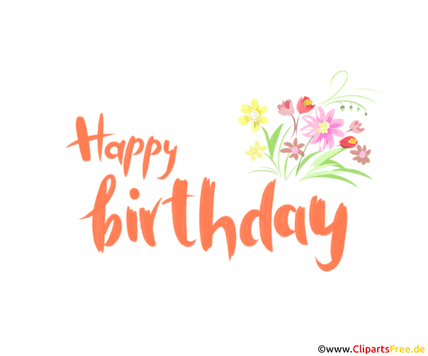 Happy Birthday Typography kostenlos