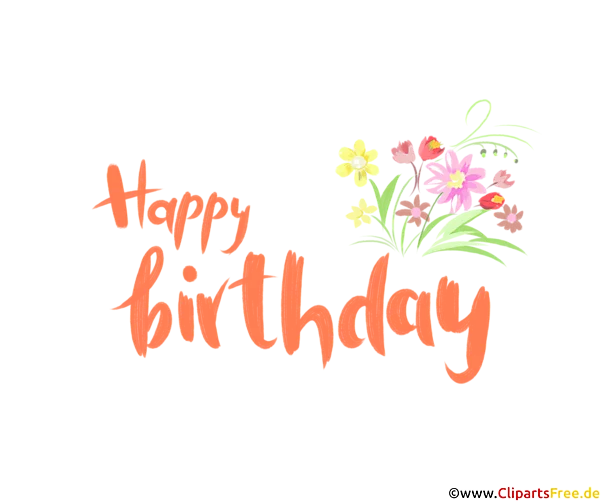 Happy Birthday Typography kostenlos