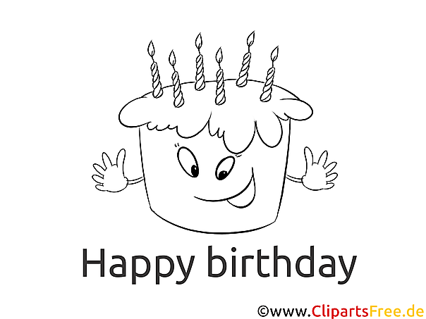 Schwarz und weiss Bild zum Drucken Geburtstag