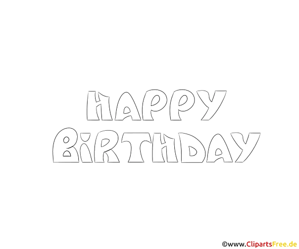 Zum Nachmalen Text Happy Birthday