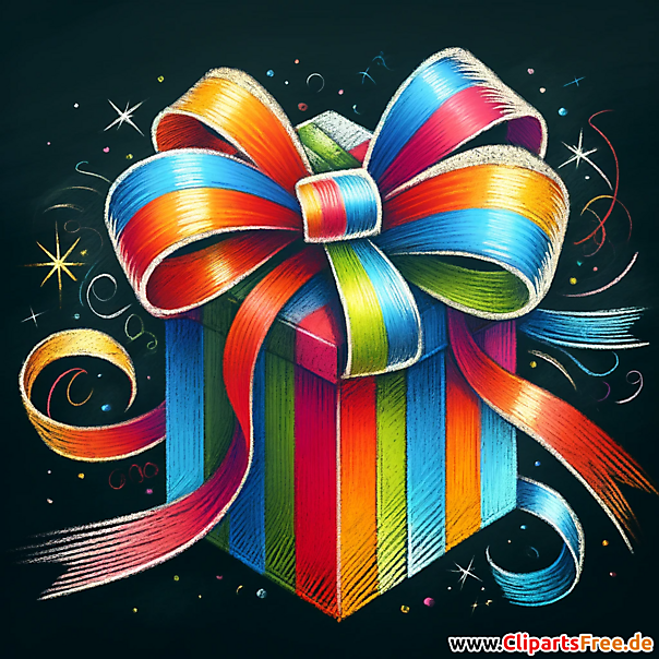 Geschenk schön verpackt Clip Art